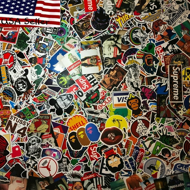 200 Skateboard Stickers bomb Vinyl Laptop Luggage Decals Dope Sticker Cool LOT 